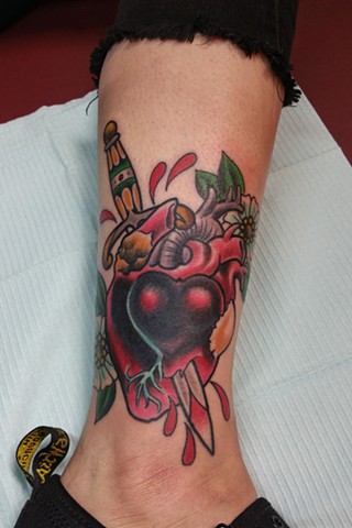 Animal Farm Tattoos Chicago Tatuajes Heart And Dagger Tattoo
