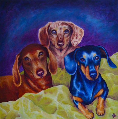 “Wiener Dogs in a Blanket”