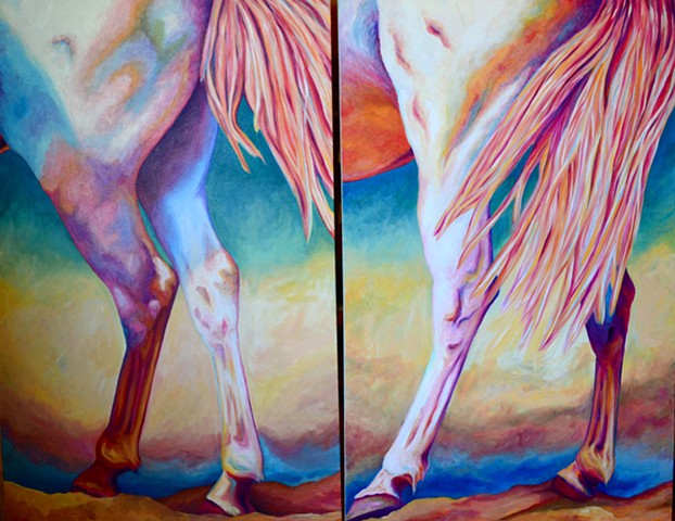 "Crossing Over 1 & 2"
from 
"Horses in Motion" series
