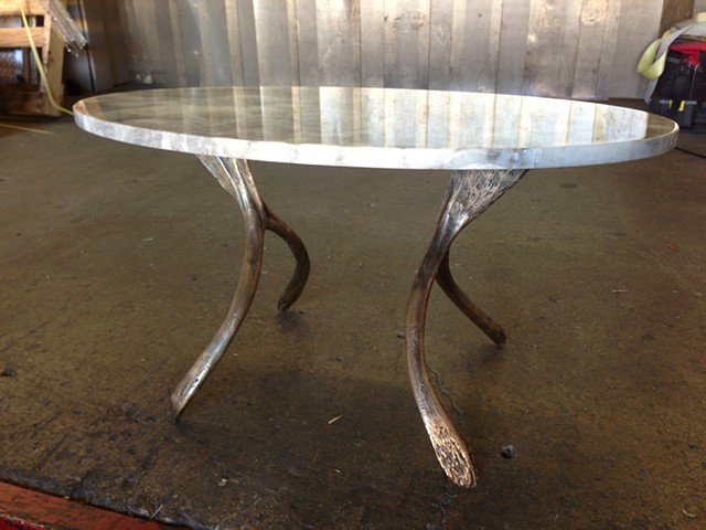 Cast Bronze Wishbone Side Table