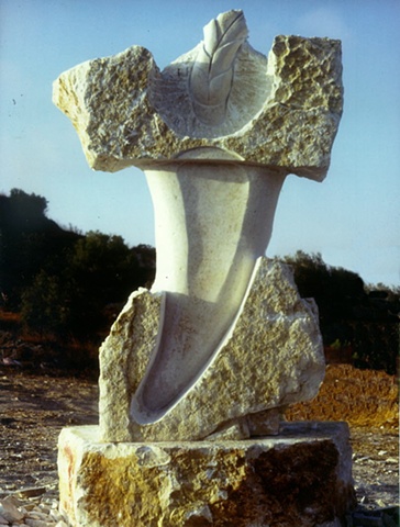 A lime stone carving located in Israel