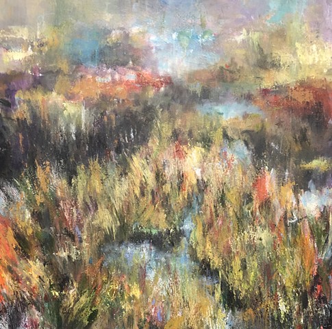 THE GRASSES ON THE WATERS EDGE-    SOLD
