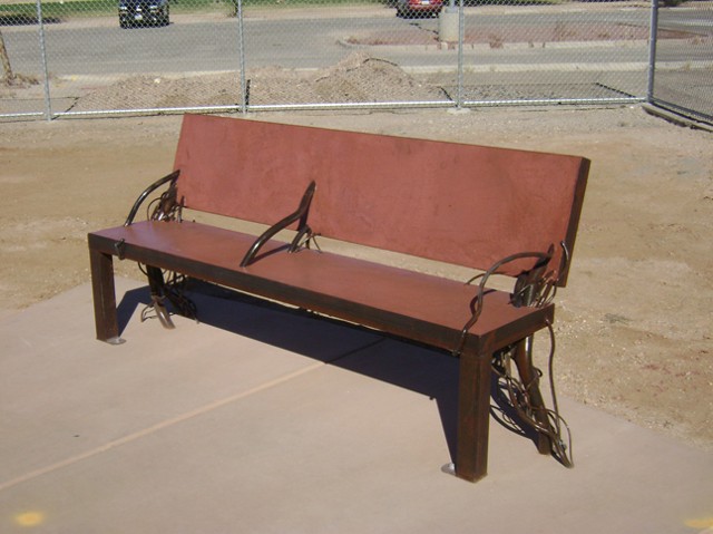 Bench with back