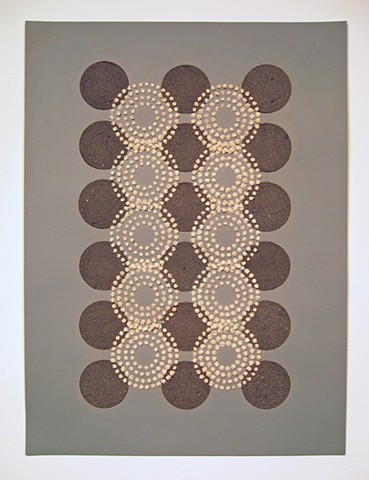 Untitled (tan circles/black dots)
