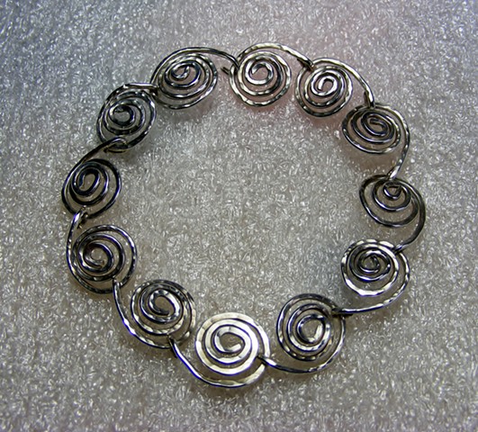 Sterling Silver Spiral Bracelet