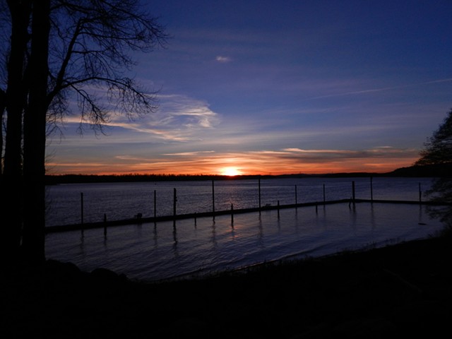 Columbia River at twilight.
