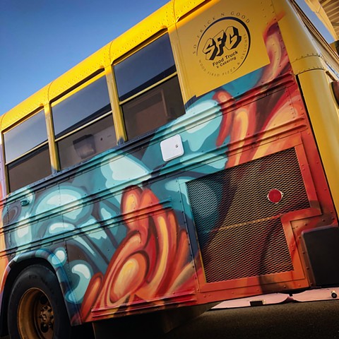 graffiti art mural food truck douglas Keliiheleua Kleinsmith sfg artist Sacramento abstract 