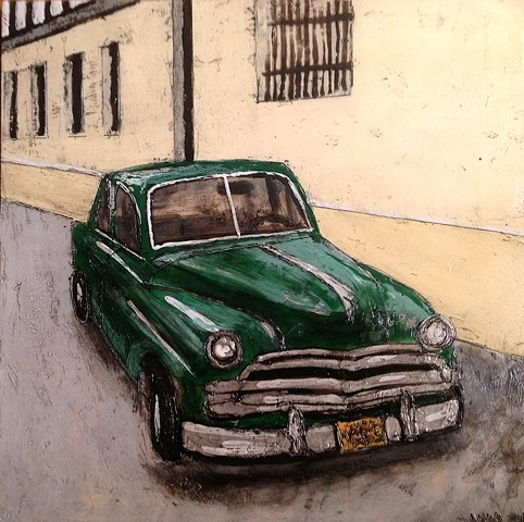 Green Car Old Havana