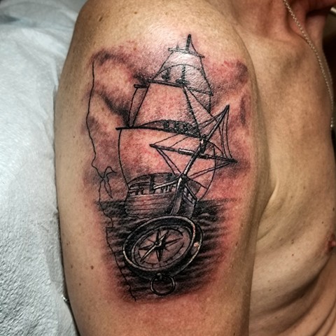 Sailboat tattoo