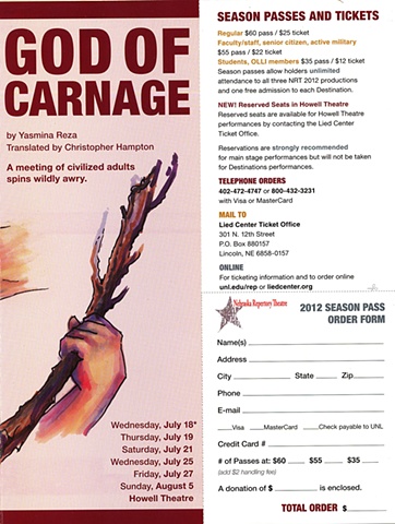 Illustration for Promotional Brochure, Nebraska Repertory Theatre