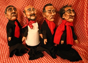 James Lipton, Meyerhold, Artaud and Brecht Hand Puppets
