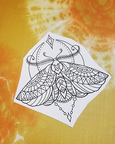 moth line drawing