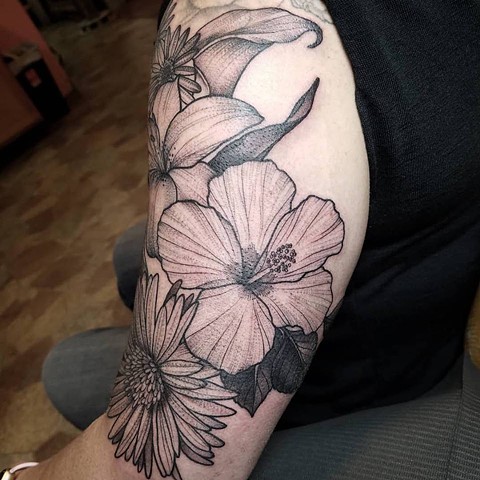 floral with hibiscus 2