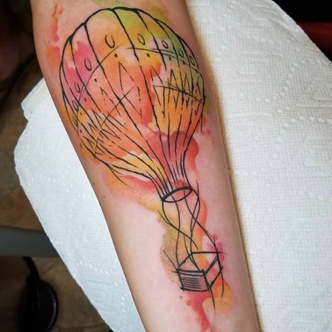 watercolor hot air balloon