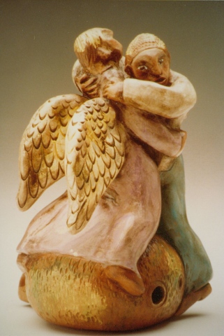 Jacob Wrestles With the Angel-- Clay Whistle 