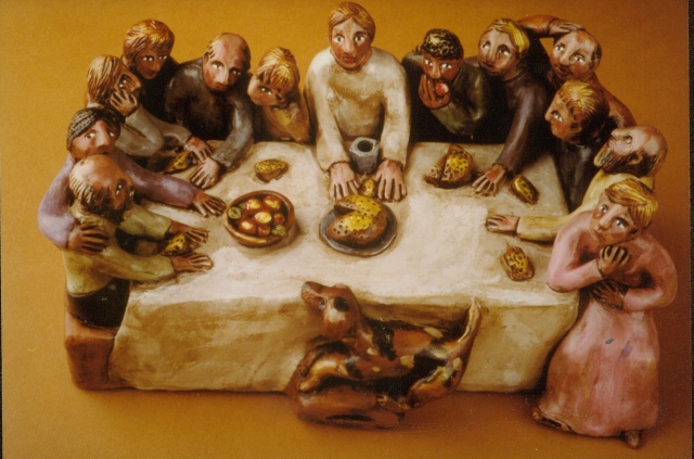 The Last Supper-- clay whistle 