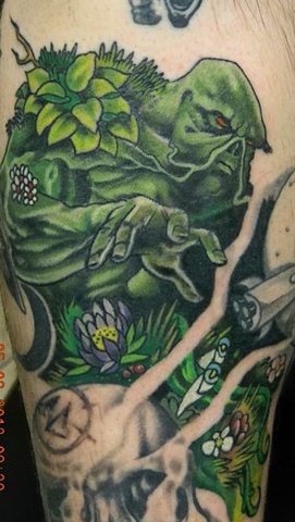 Swamp thing, swamp thing tattoo, tattooing, tattoo shop ,Kissimmee tattoo shop, comic book characters, Kissimmee, copper Fox tattoo