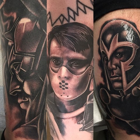 Black and Grey Realism Portraits by Klint Who of Copper Fox Tattoo in Kissimmee Florida 