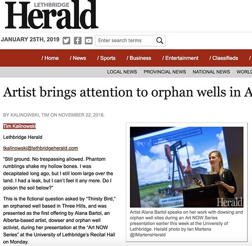 Artist brings attention to orphan wells in Alberta