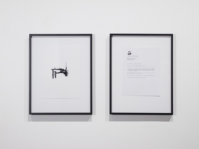 Orphan Well Portrait and Letter to Caretaker, Installation View, Latitude 53
