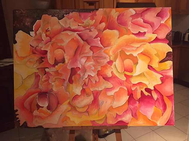 macro flowers - acrylic
