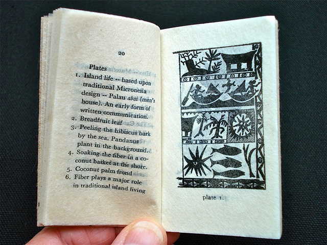 Papermaking In Micronesia
Miniature Book, Japan
(Interior Detail)