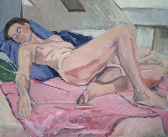 Reclining Figure on Pink Blanket
