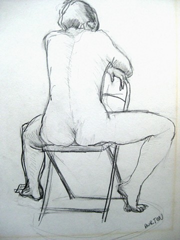 Back of Nude Seated