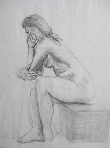 Seated Figure with Box and Table