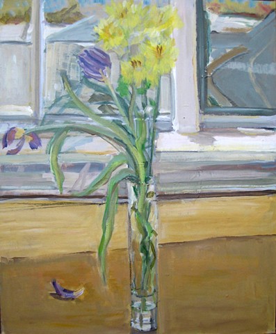 Vase of Flowers Near Window
