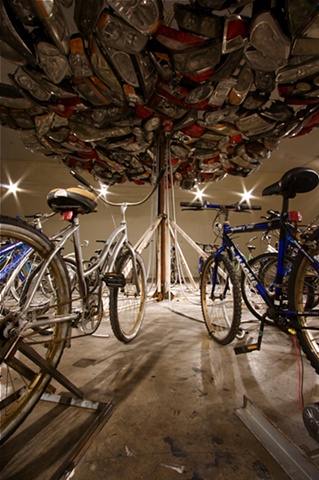 "It Takes Community" Interactive Kinetic Bike Sculpture by Ryan Farrell 