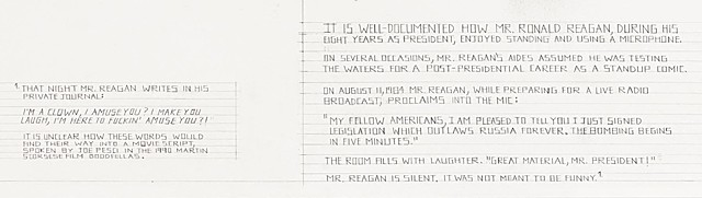 Mr. Ronald Reagan’s Private Journal (detail)