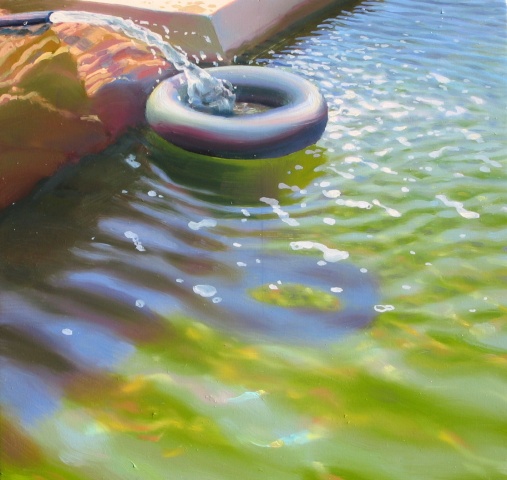 Salt Water Pool with Inner Tube and Hose