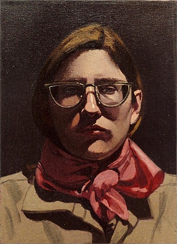 Self Portrait with Pink Scarf
