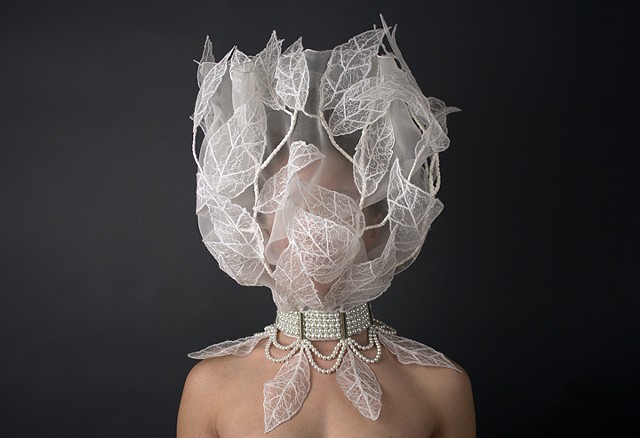 wedding veil, feminist art, lazzarine, sculpture for the body