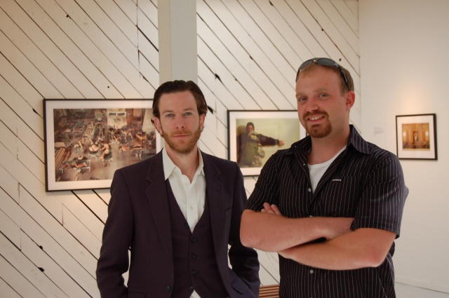Curator Dane Jensen with
Photographer Sam Corum