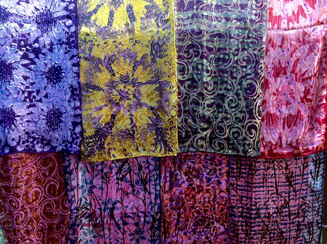 More Patterns of Batik Silk Scarves