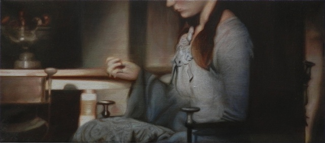 Still Life with Girl Embroidering