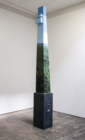 Mike Wsol's sculpture Tower installed as part of his Limited Vision exhibition at Solomon Projects in 2010