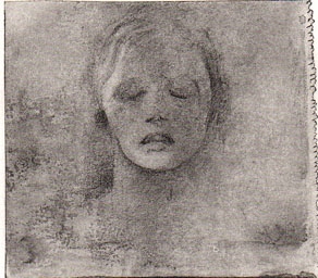 Portrait of a woman with closed eyes