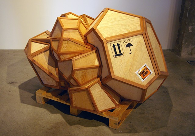 crate sculpture by Patrick D. Wilson