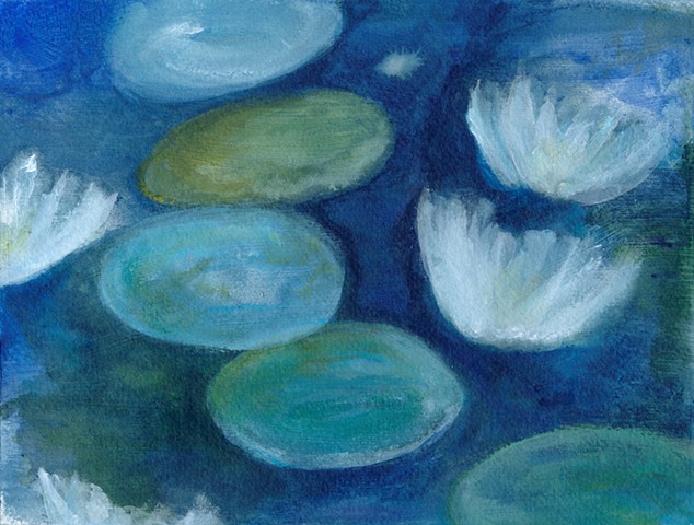 water lilies, lilies, impressionist, impressionism, water, flowers, tranquility, relaxing, ponds, painting, nature