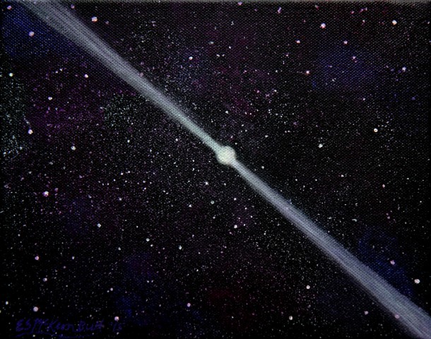 sciart, science art, space art, pulsar, astronomy, space, painting, art
