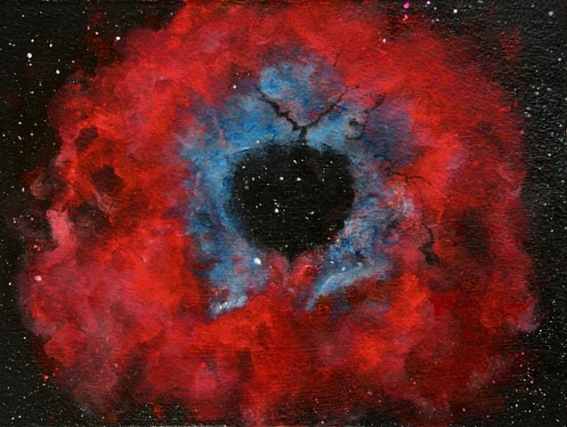 rosette nebula, nebula, nebulas, space, rosette, astronomy, universe, stars, painting, art, art science, science art, sci-art, sciart