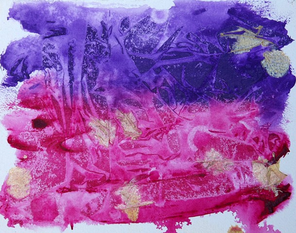 acrylic, abstract, pink, purple, painting, paper, modern