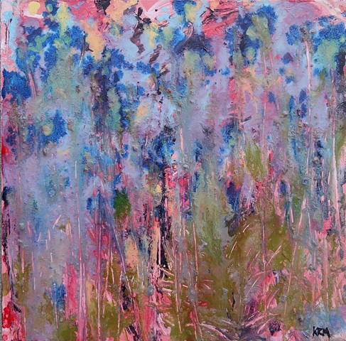 flower painting, wyoming artist, feminist art, pink flower painting, art, artist
