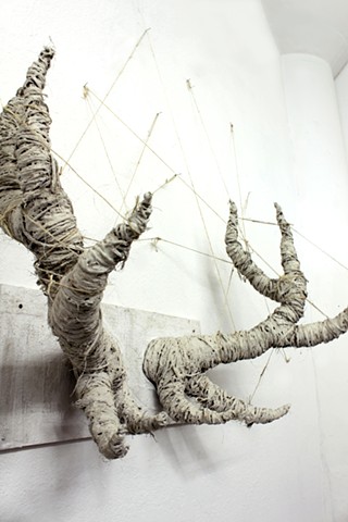 Antler sculpture created at SFAI by artist, Suzanne Torres
