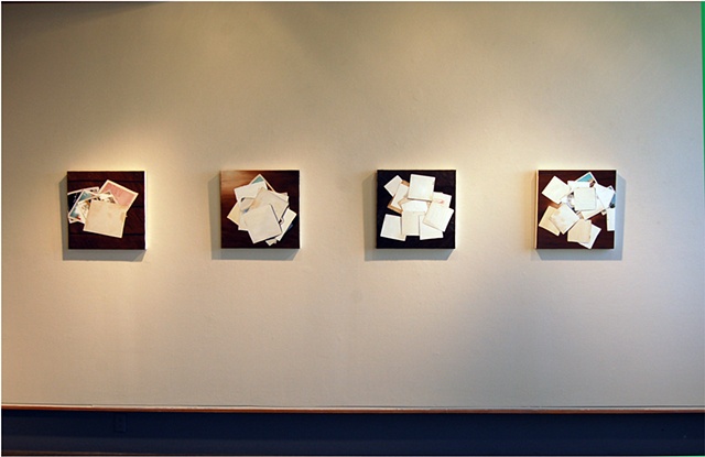 Installation of "Scatter" paintings at SF MOMA Artist Gallery Jan 09