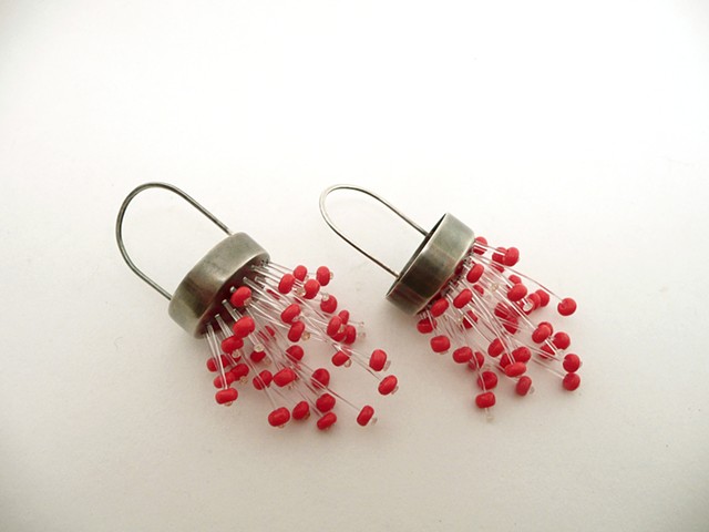 Chandelier Earrings in Poppy by Sara Owens