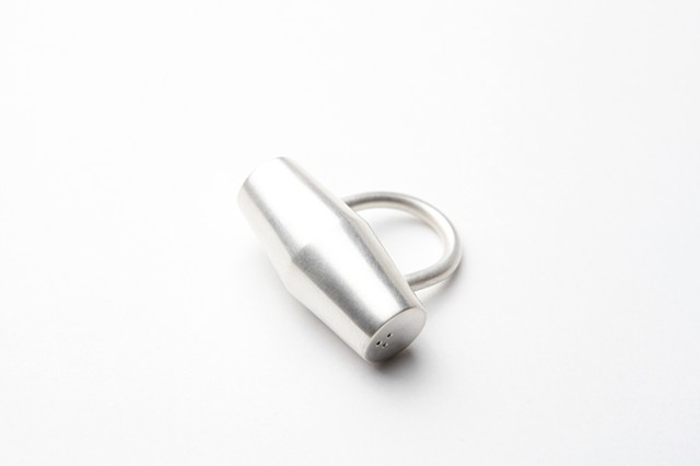 Hammerhead Ring, sterling silver by Sara Owens